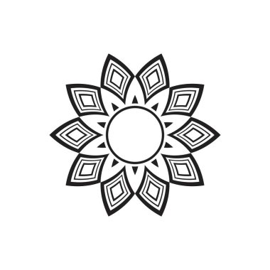 Henna, Mehndi, dövme, dekorasyon için mandala şeklinde dairesel desen. Dekoratif süs