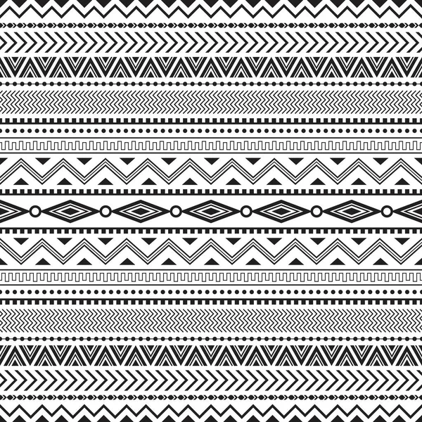 Patrón Tribal Sin Costura Geométrica Sin Costura Diseño Patrón Azteca — Vector de stock