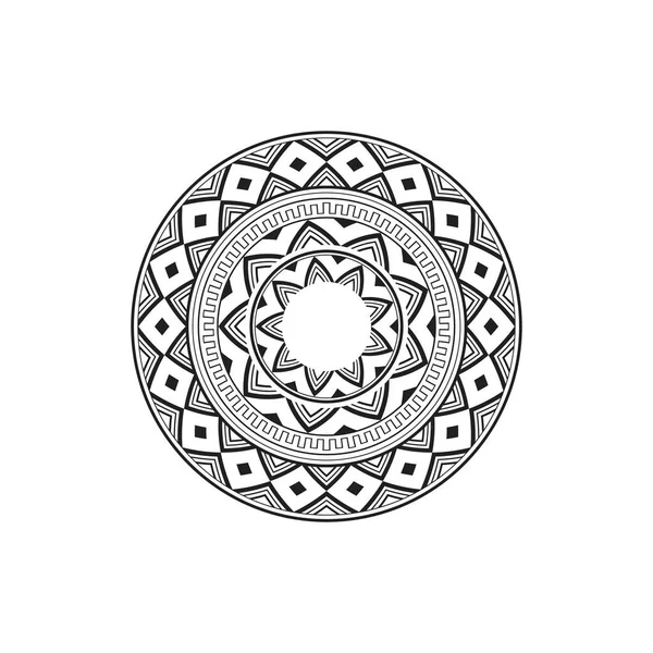 Padrão Circular Forma Mandala Para Henna Mehndi Tatuagem Decoração Ornamento —  Vetores de Stock