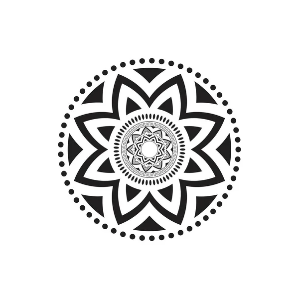 Padrão Circular Forma Mandala Para Henna Mehndi Tatuagem Decoração Ornamento —  Vetores de Stock