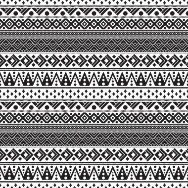 Kabilesel kusursuz geometrik dikişsiz aztek desenli tasarım.