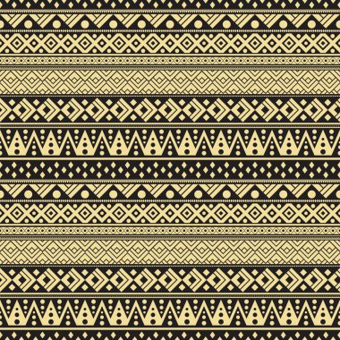Kabilesel kusursuz geometrik dikişsiz aztek desenli tasarım.