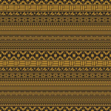 Kabilesel kusursuz geometrik dikişsiz aztek desenli tasarım.