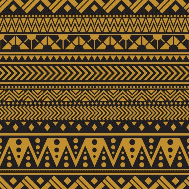 Kabilesel kusursuz geometrik dikişsiz aztek desenli tasarım.