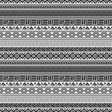 Kabilesel kusursuz geometrik dikişsiz aztek desenli tasarım.