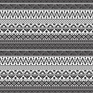 Kabilesel kusursuz geometrik dikişsiz aztek desenli tasarım.
