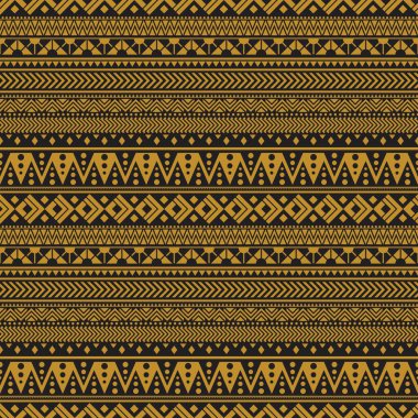 Kabilesel kusursuz geometrik dikişsiz aztek desenli tasarım.
