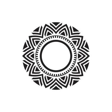 Henna, Mehndi, dövme, dekorasyon için mandala şeklinde dairesel desen. Dekoratif süs