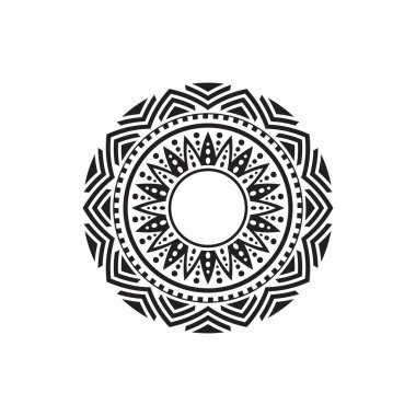 Henna, Mehndi, dövme, dekorasyon için mandala şeklinde dairesel desen. Dekoratif süs