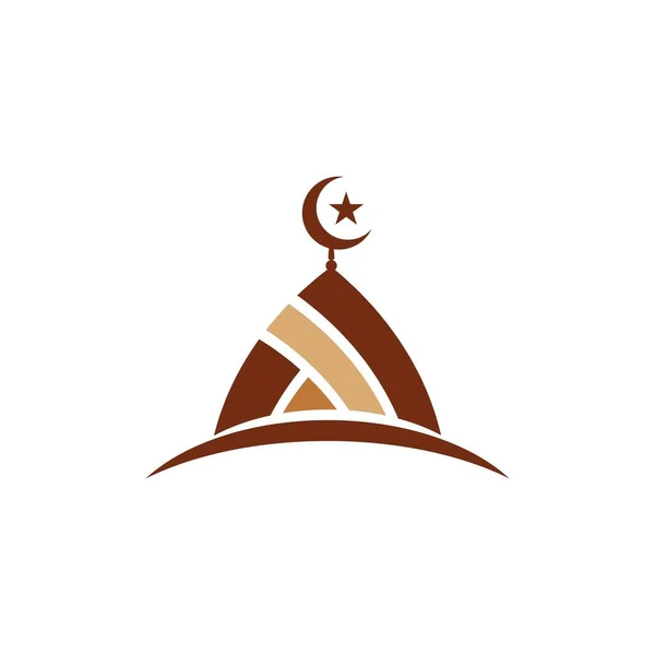 Šablona Návrhu Ikony Symbolu Mešity — Stockový vektor