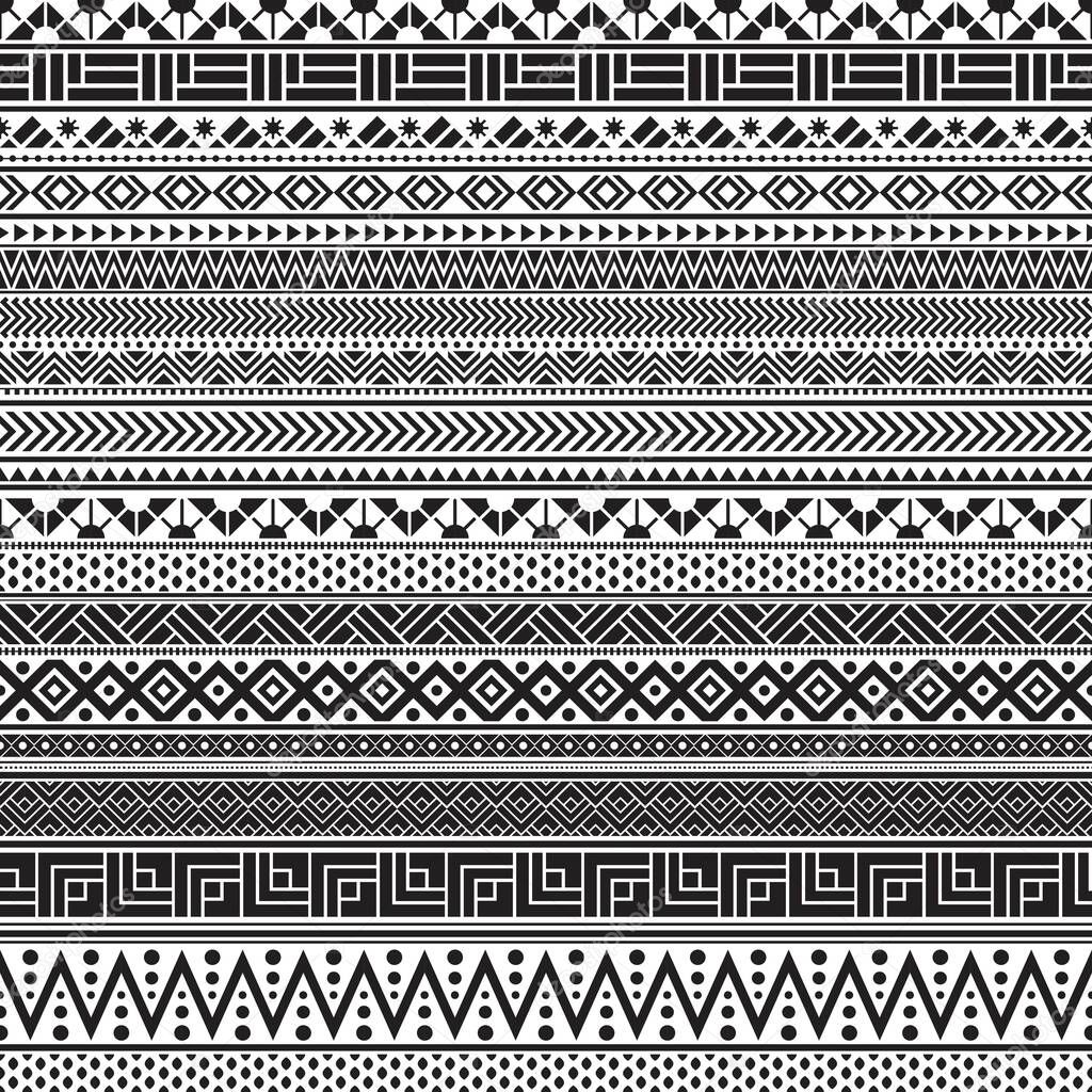 Tribal seamless pattern geometric seamless