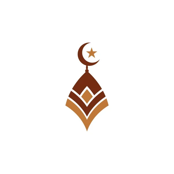 Mosque Symbol Icon Vector Illustration Design Template — Stock Vector