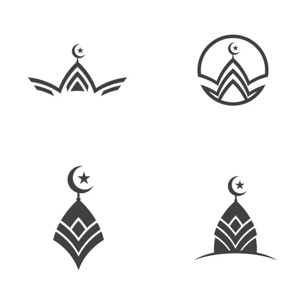 Muszlim Ikon Vektor Illusztráció Design Sablon — Stock Vector