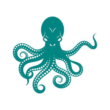 ahtapot vektör resimleme şablonu