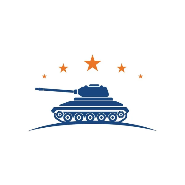 Tanque Militar Icono Vector Ilustración Diseño Plantilla — Vector de stock