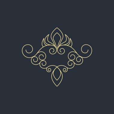 Vintage sınır çizgisi Şablon çizimi tasarımı