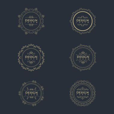 Vintage sınır çizgisi Şablon çizimi tasarımı