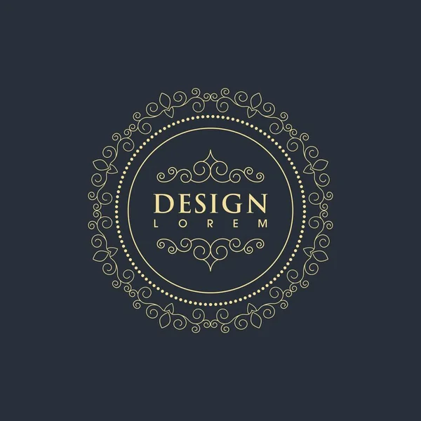 Vintage Border Line Template Vector Illustration Design — Stockový vektor