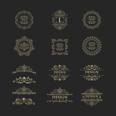 Vintage sınır çizgisi Şablon çizimi tasarımı