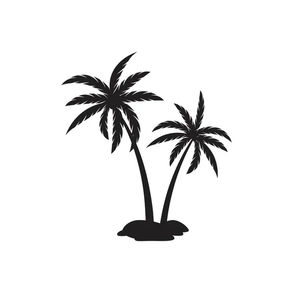 Palm Boom Zomer Logo Template Vector Illustratie — Stockvector