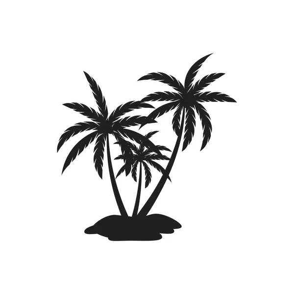 Palm Boom Zomer Logo Template Vector Illustratie — Stockvector