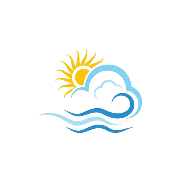 Wasser Welle Symbol Vektor Illustration Design Vorlage — Stockvektor