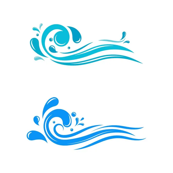 Wasser Spritzen Symbol Vektor Illustration Design Vorlage — Stockvektor