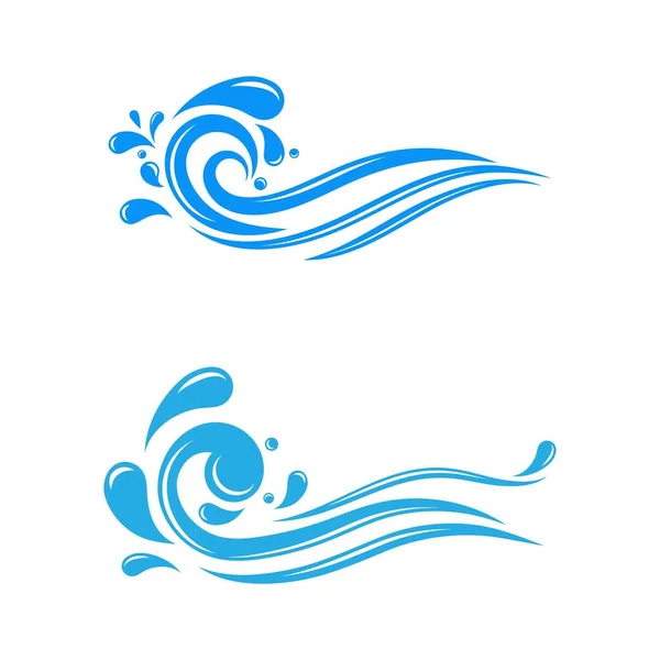 Water Splash Icon Vector Illustration Design Template — Stock Vector