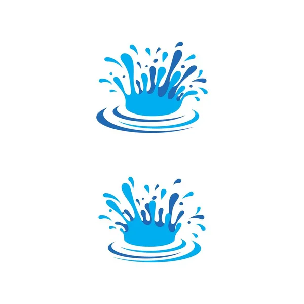 Water Splash Icon Vector Illustration Design Template — Stock Vector