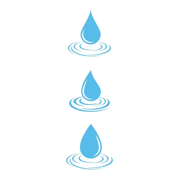 Wasser Tropfen Logo Vorlage Vektor Illustration Design — Stockvektor