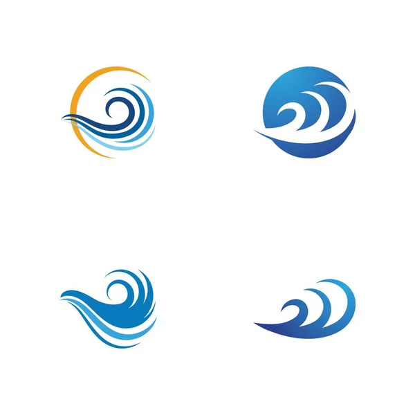 Wasser Welle Symbol Vektor Illustration Design Vorlage — Stockvektor