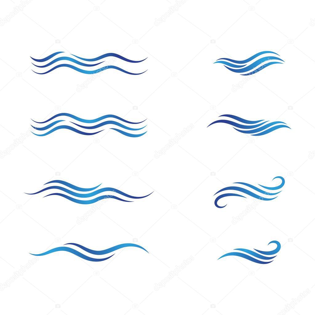 Water wave icon vector illustration design template