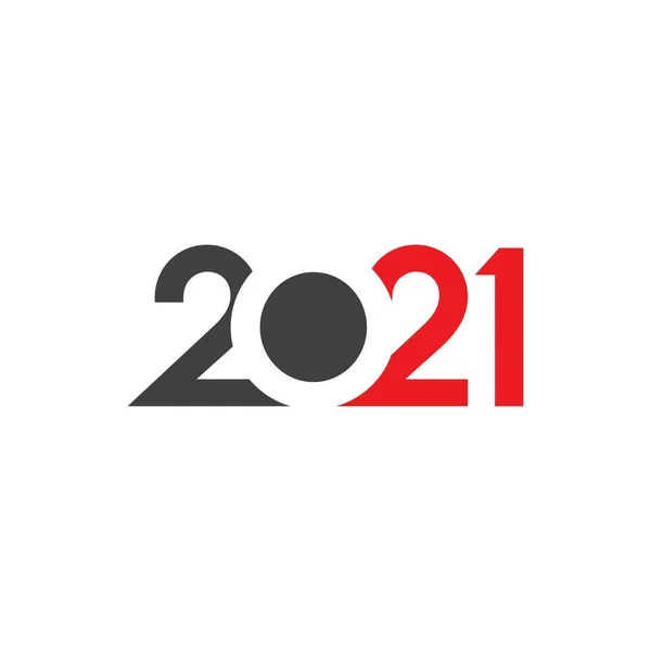 2021 Templat Desain Vektor Ikon Tahun Baru - Stok Vektor