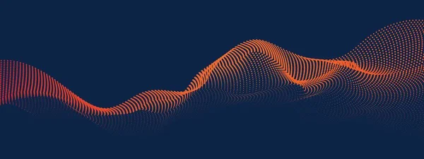 概要粒子のデジタル波 ベクターイラスト — ストックベクタ
