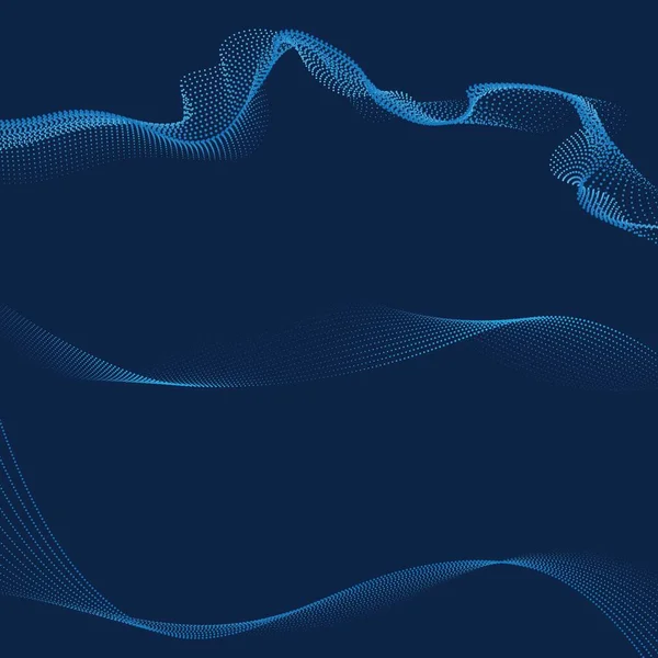 Абстрактна Цифрова Хвиля Частинок Векторні Ілюстрації — стоковий вектор