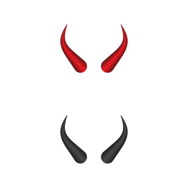 Devil Horn Vector Icon Design Illustration Template — Stock Vector