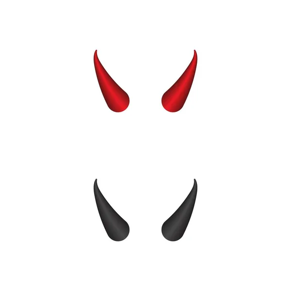 Devil Horn Vector Icon Design Illustration Template — Stock Vector