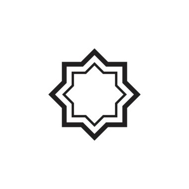 İslami okul vektör simgesi tasarım örnekleme şablonu