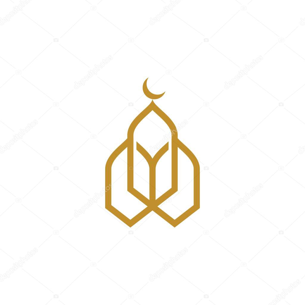 islamic school Vector icon design illustration Template