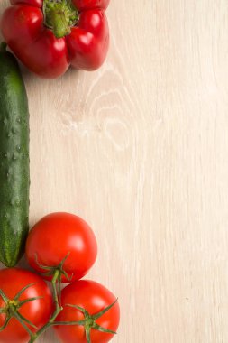 salatalık domates biber sebze