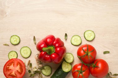 salatalık domates biber sebze