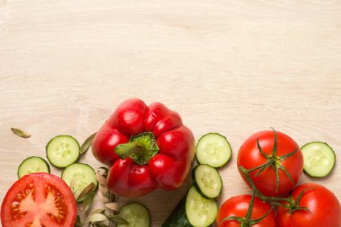 salatalık domates biber sebze