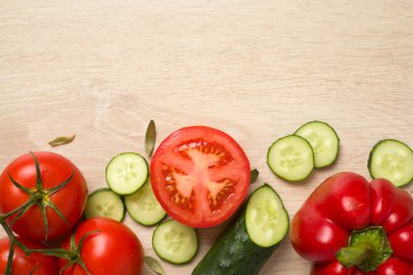 salatalık domates biber sebze