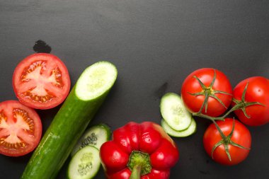 salatalık domates biber sebze