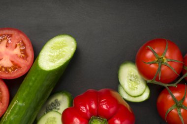 salatalık domates biber sebze