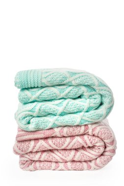 Beyaz arka plan Provence ekose örgü