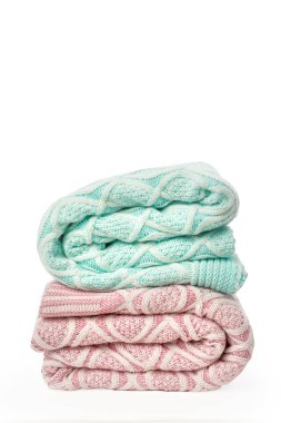 Beyaz arka plan Provence ekose örgü