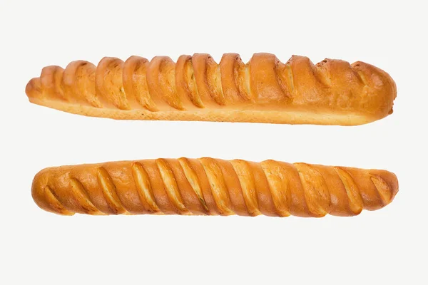 Brood Van Bakkerij Witte Achtergrond Met Granen — Stockfoto