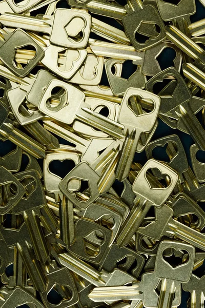 Goldfarbene Schlüsselrohlinge Strukturiertes Hintergrundbild — Stockfoto