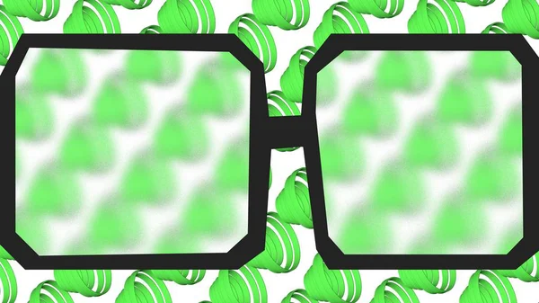 Glazen Moeilijk Zien Als Apart Van Groene Ring — Stockfoto